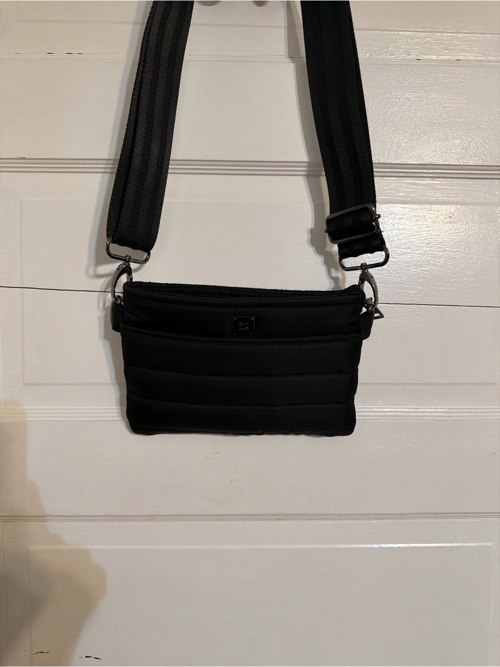 THINK ROYLN Black Quilted Crossbody Bag